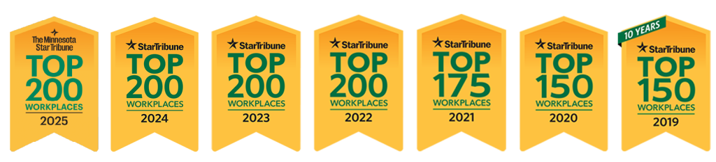 Top Workplace Award Badges