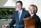 Attorney Christopher J. Burns and Paralegal Tara Solander-Lee
